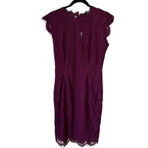 Miusol women's burgundy Magenta 8140R sleeveless lace pencil dress size medium
